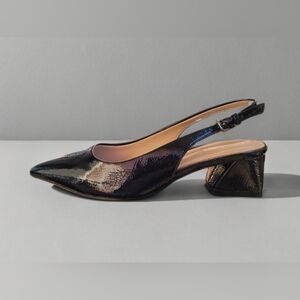 NWT Franco Sarto Black Slingback Heels